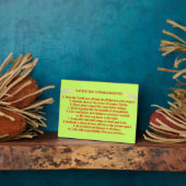 Standaard 10 geboden Tabletop Plaque met Easel Fotoplaat (Zijkant)