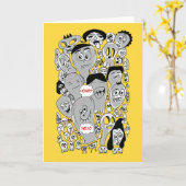 Standaard, 12,7 cm x 17,8 cm Vouwansichtkaart Kaart (Gele Bloem)