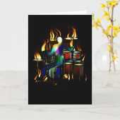 Standaard, 12,7 x 17,8 cm gevouwen Wenskaart Kaart (Gele Bloem)