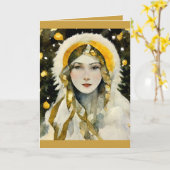 Standaard, 13" x 18" gevouwen wenskaart kaart (Gele Bloem)