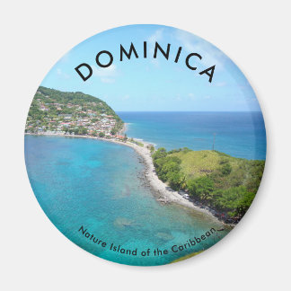 Standaard, 2¼ inch ronde magneet - DOMINICA