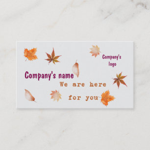 Standaard, 3,5 inch x 2,0 inch Autumn Leaves-Visit Visitekaartje