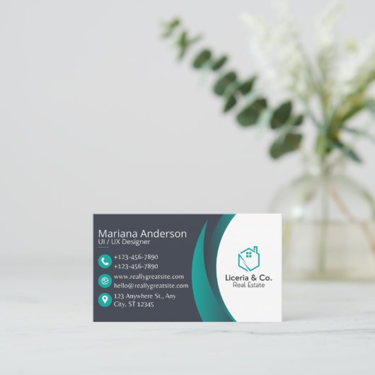 Standaard 3,5 x 2,0-inch Visitekaartje (Staand voorkant)