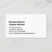 Standaard 3,5 x 2,0-inch Visitekaartje (Achterkant)