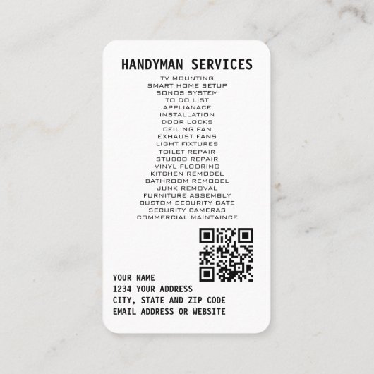 Standaard 3,5 x 2,0-inch Visitekaartje (Achterkant)