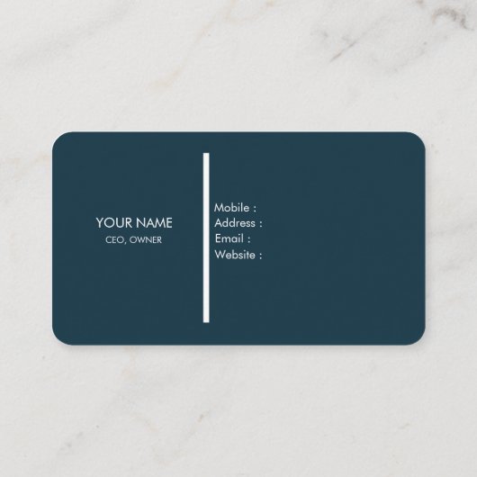 Standaard 3,5 x 2,0-inch Visitekaartje (Achterkant)