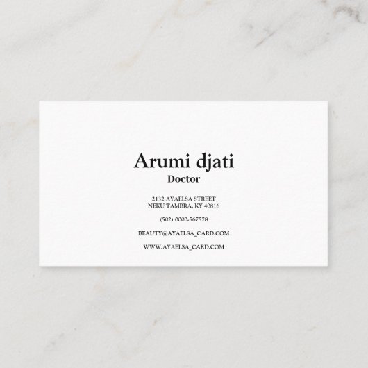 Standaard 3,5 x 2,0-inch Visitekaartje (Achterkant)