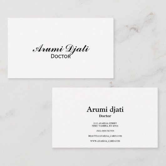 Standaard 3,5 x 2,0-inch Visitekaartje (Voorkant / Achterkant)