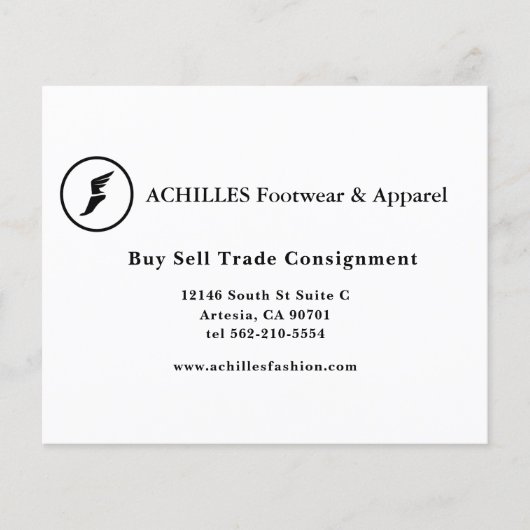 Standaard 3,5 x 2,0-inch Visitekaartje Flyer (Voorkant)