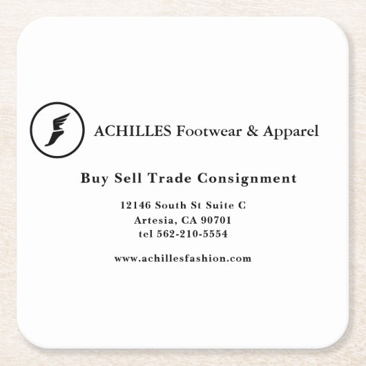 Standaard 3,5 x 2,0-inch Visitekaartje Kartonnen Onderzetters (Voorkant)