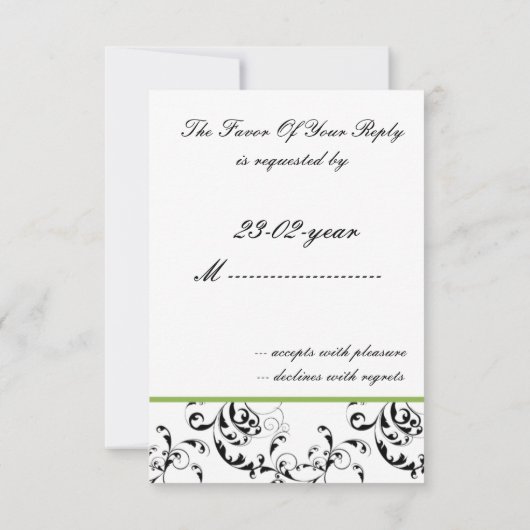 standaard 3,5 x 5 RSVP kaartje (Achterkant)