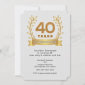 Standaard '40 jaar geweldig' wit kaart (Voorkant)