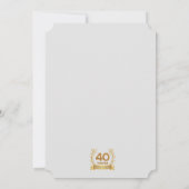 Standaard '40 jaar geweldig' wit kaart (Achterkant)