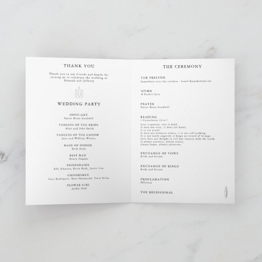 Standaard, 5 inch x 7 inch gevouwen programma (Binnen)