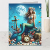 Standaard, 5 "x 7" gevouwen Wenskaart zeemeermin Kaart (Voorkant)