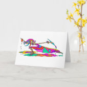 Standaard, 5 x 7 inch gevouwen Wenskaart Kaart (Gele Bloem)