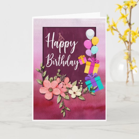 Standaard, 5 x 7 inch gevouwen Wenskaart Kaart (Gele Bloem)