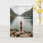 Standaard, 5" x 7" Vouwkaart Kaart (Gele Bloem)