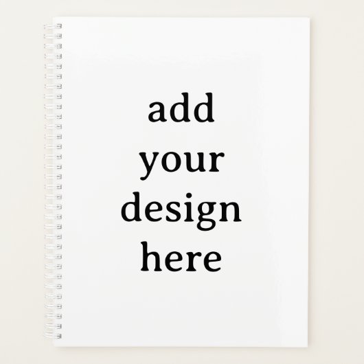 Standaard 8,5" x 11" harde kaft, Witte spiraal Planner (Voorkant)