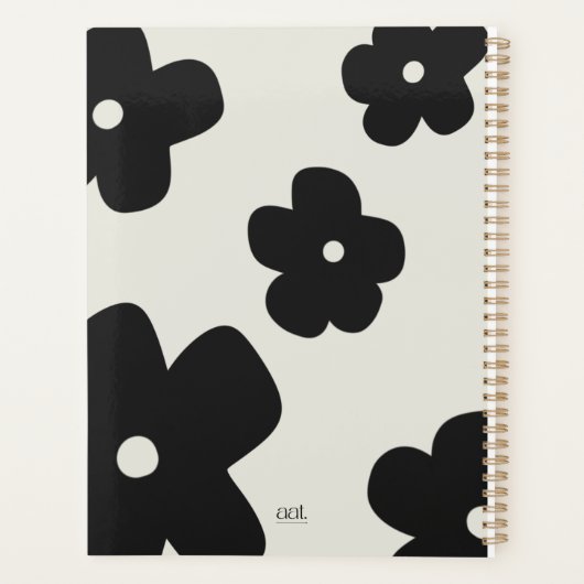 Standaard (8,5 x 11 inch), hard Hoesje, zwarte spi Planner (Achterkant)