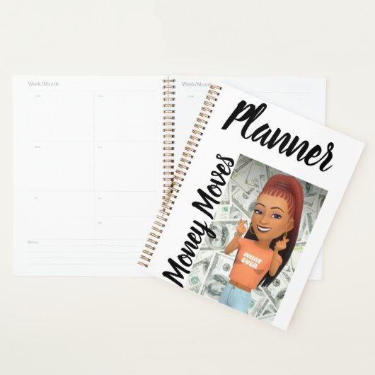 Standaard (8,5 x 11 inch), hard Hoesje, zwarte spi Planner (Display)