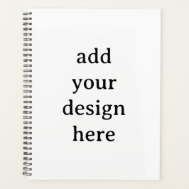 Standaard 8,5" x 11" Zachte Kaft, Zwarte Spiraal  Planner