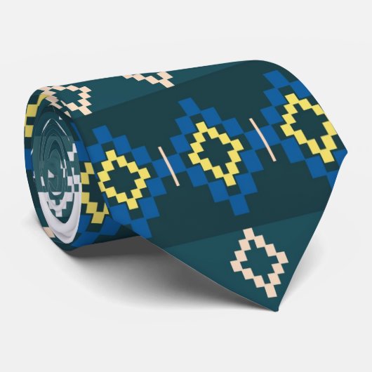 Standaard Amerikaans Design Blue Stropdas (Opgerold)