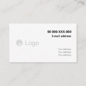 Standaard Bedrijfsdesign Voor Uw Kleur Visitekaartje (Achterkant)