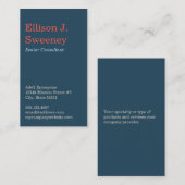 Standaard blauw, professioneel, vette vormgeving visitekaartje (Voorkant / Achterkant)