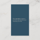 Standaard blauw, professioneel, vette vormgeving visitekaartje (Achterkant)