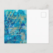 Standaard Briefkaart Hanukkah Gold/Blues Inks (Achterkant)