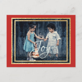 Standaard Briefkaart kerstschijven/groene inkt