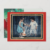 Standaard Briefkaart kerstschijven/groene inkt (Voorkant / Achterkant)