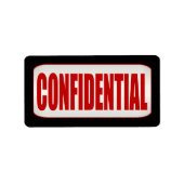 Standaard Business Confidential Medium Label (Voorkant)