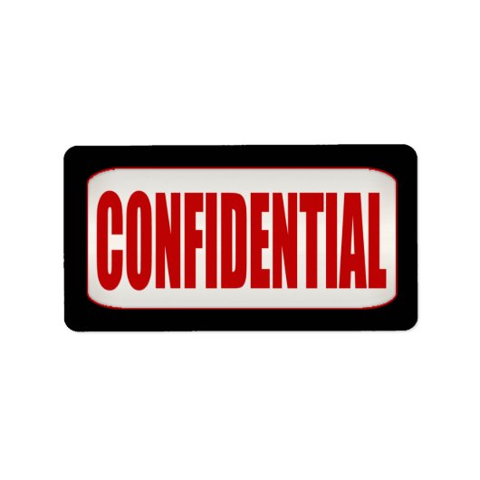Standaard Business Confidential Medium Label (Voorkant)