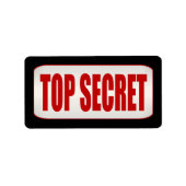 Standaard Business Top Secret Medium Label (Voorkant)