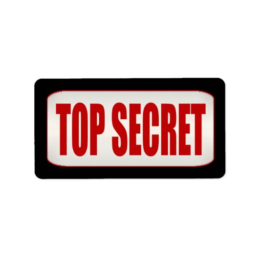 Standaard Business Top Secret Medium Label (Voorkant)
