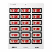 Standaard Business Top Secret Medium Label (Full Sheet)