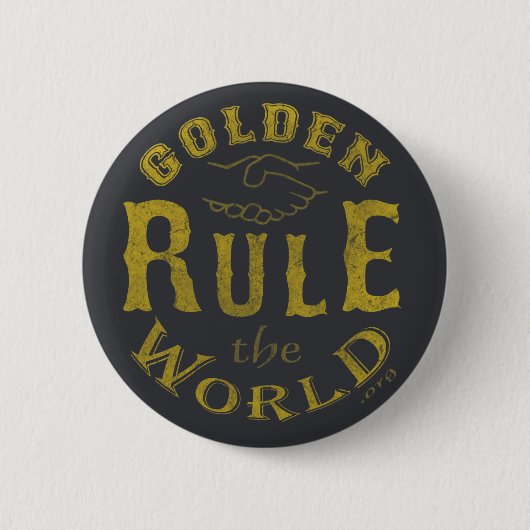 Standaard Button  Golden Rule De wereld (Voorkant)