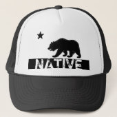 Standaard Californische zwarte beer, vlaggensymboo Trucker Pet (Voorkant)
