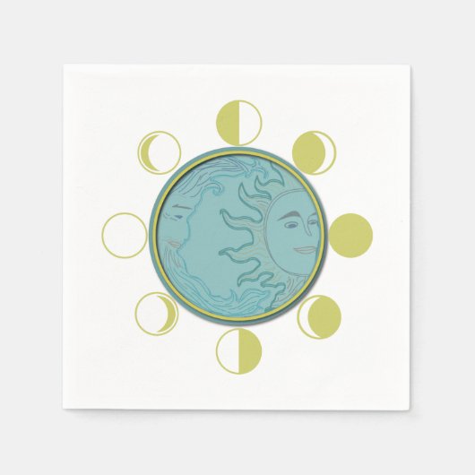 Standaard Cocktail MOON FASES Servetten (Voorkant)