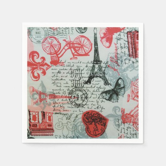 Standaard Cocktail Napkin met Franse stijl Servet (Voorkant)