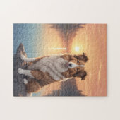 Standaard Collie bij het meer Legpuzzel (Horizontaal)