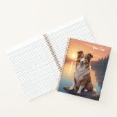 Standaard Collie bij het meer Notitieboek (Binnen)