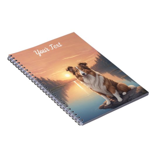 Standaard Collie bij Lake Notitieboek (Rechterzijde)