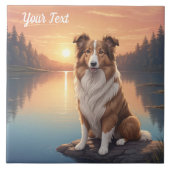 Standaard Collie bij Lake Tegeltje (Voorkant)