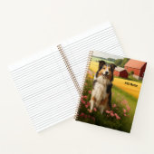 Standaard Collie op boerderij notitieboek (Binnen)