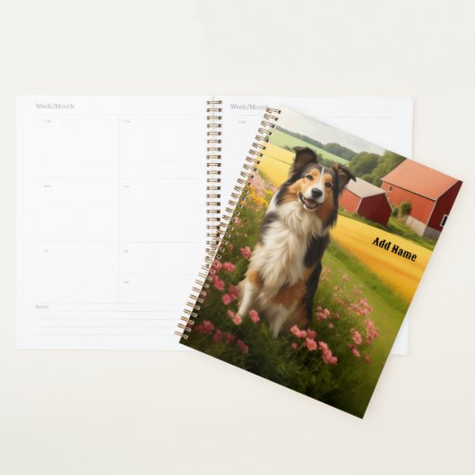 Standaard Collie op boerderij Planner (Display)