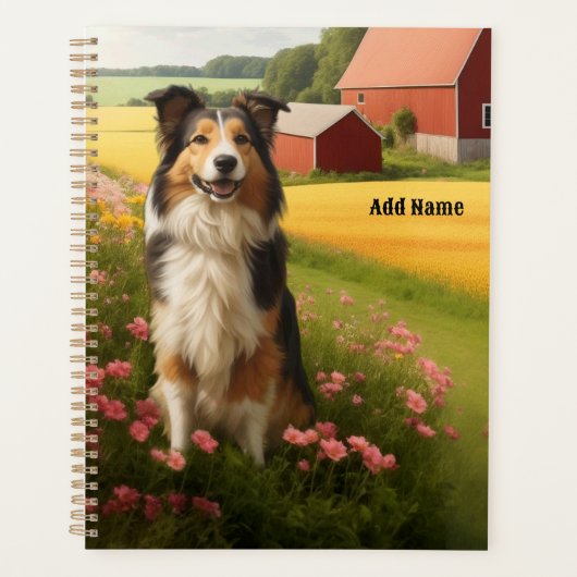 Standaard Collie op boerderij Planner (Voorkant)