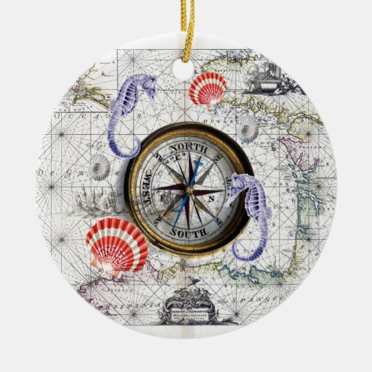 standaard compass keramisch ornament (Voorkant)